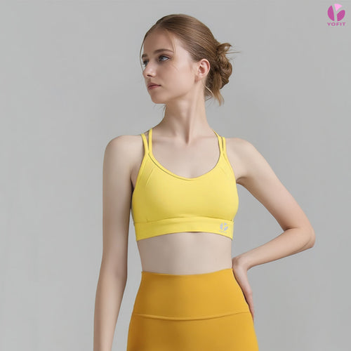 Áo bra lưng đan YOFIT Y87 Yellow