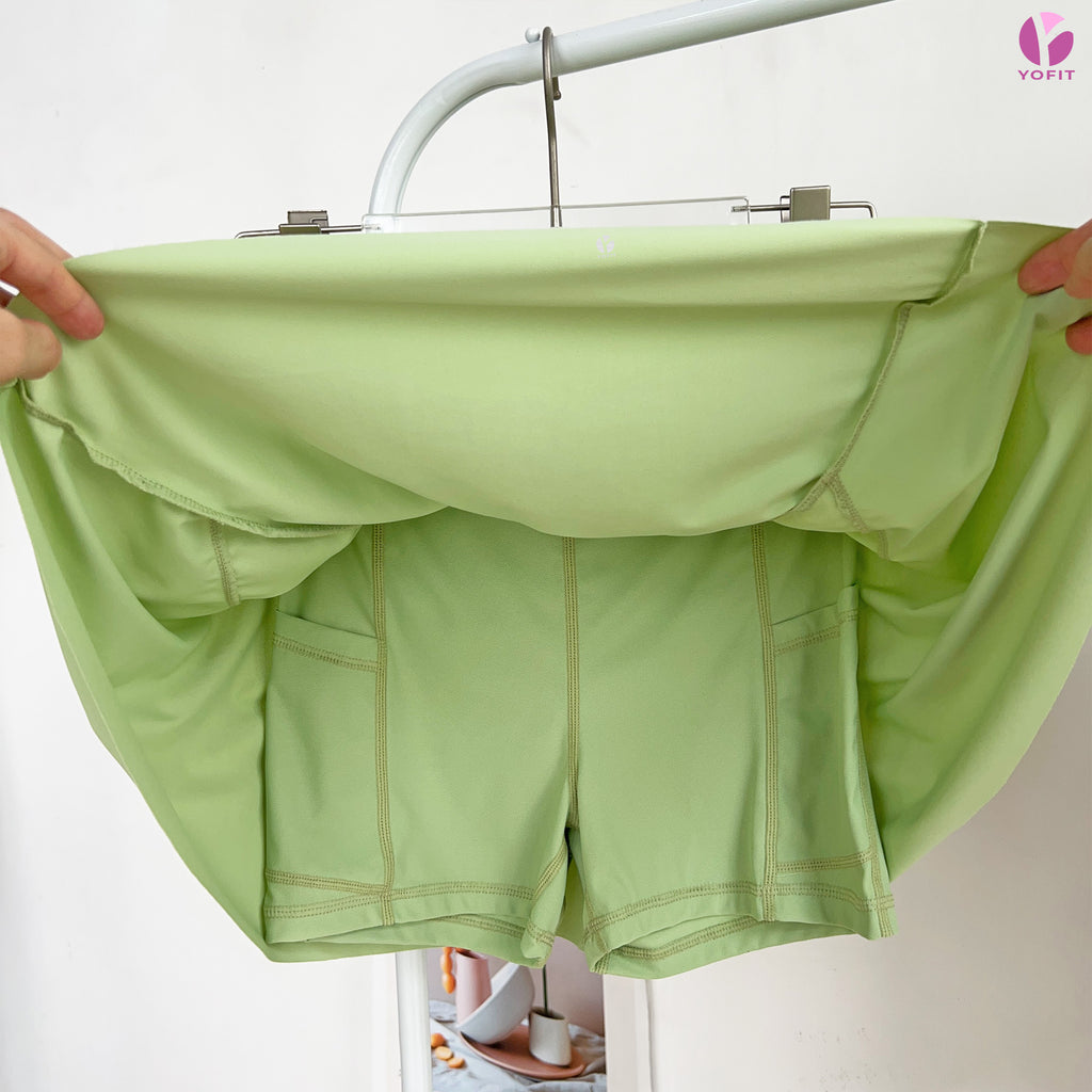 Váy Pickleball 2 lớp YOFIT Y89 Green