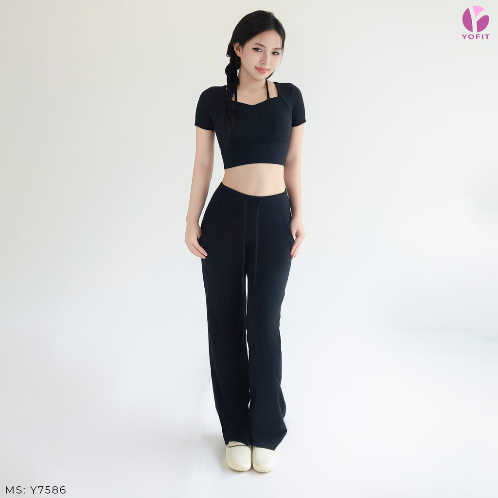 Quần ống suông cạp cao YOFIT Y86