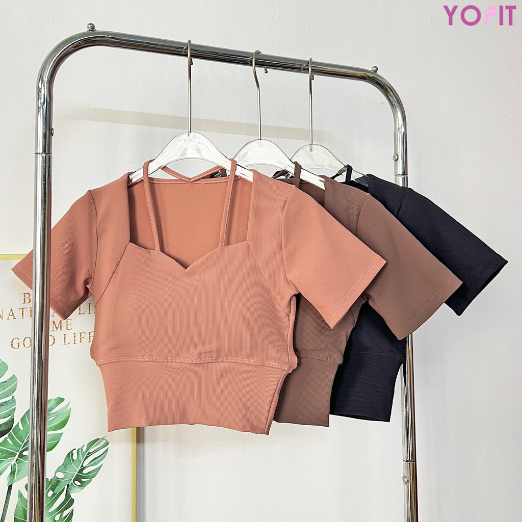 Áo croptop thun tăm YOFIT Y75