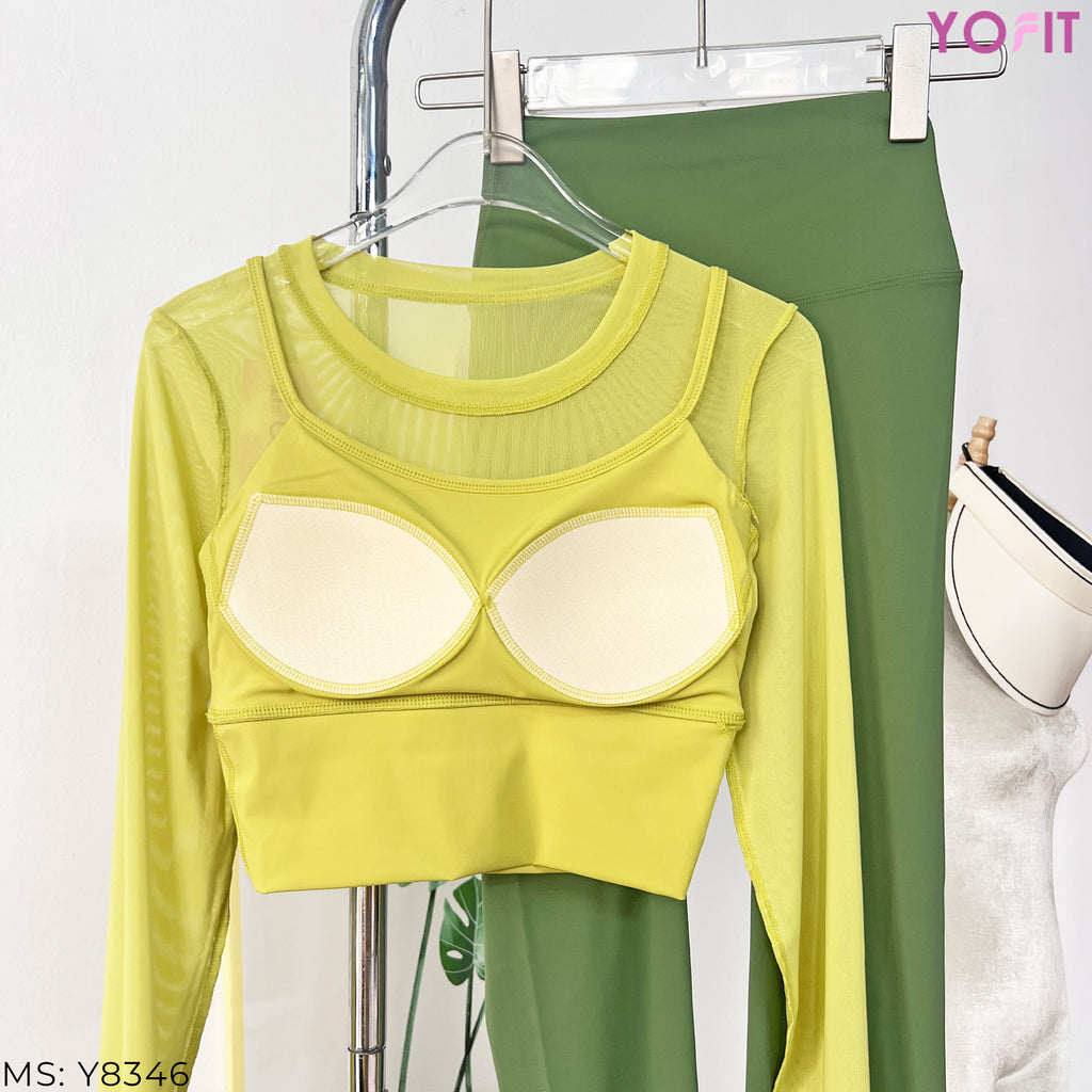 Áo tập dài tay Harmony YOFIT Y83 Lemon