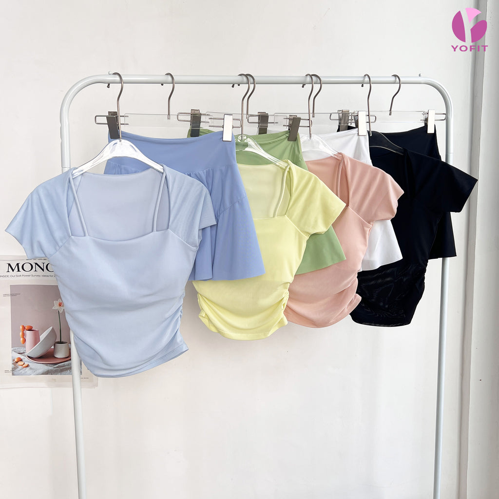 Set áo croptop váy SwingSet YOFIT Y8289