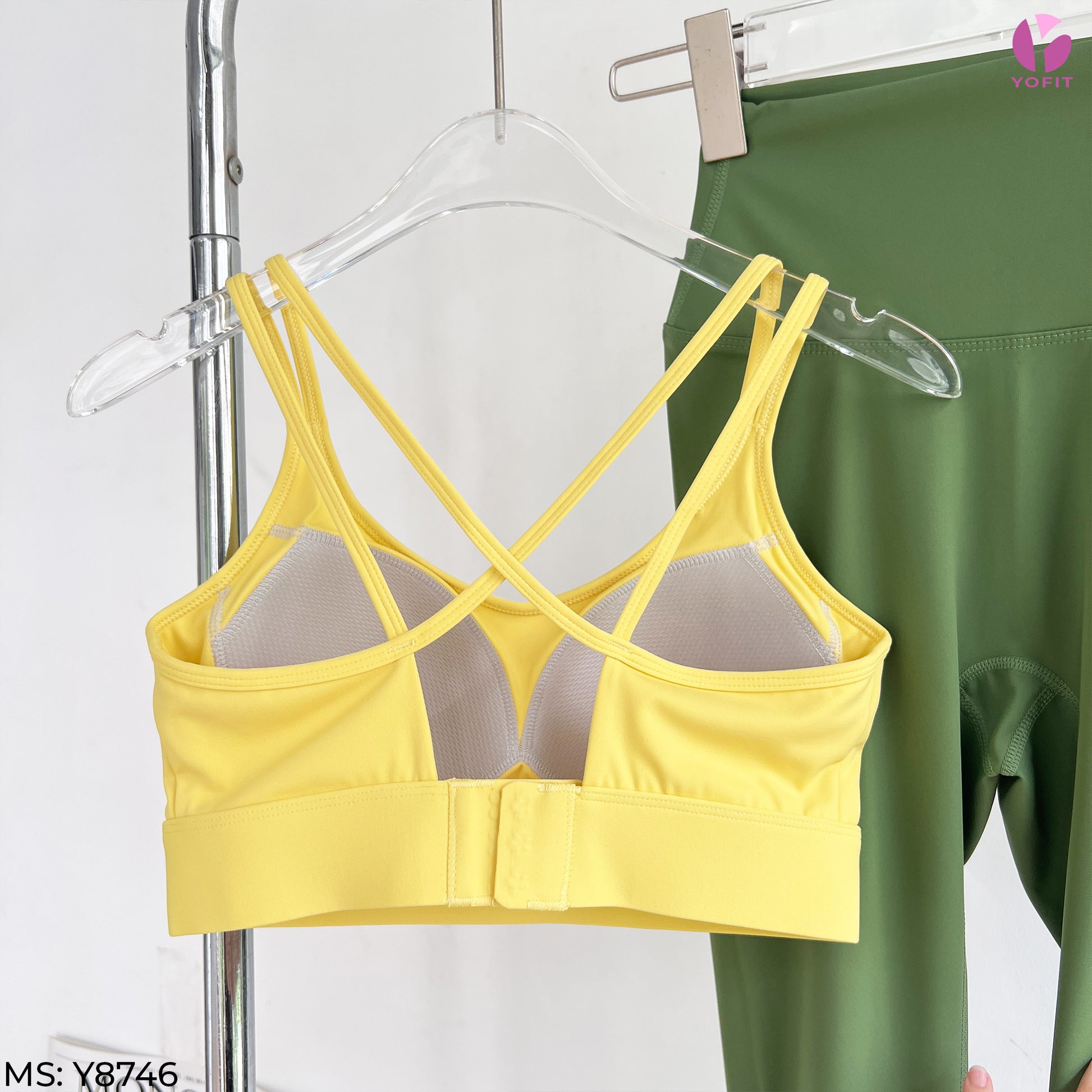 Áo bra lưng đan YOFIT Y87 Yellow