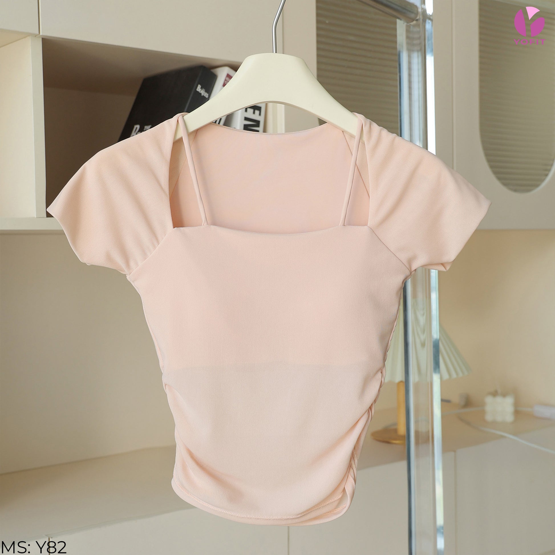 Áo cộc tay phối lưới Aura YOFIT Y82
