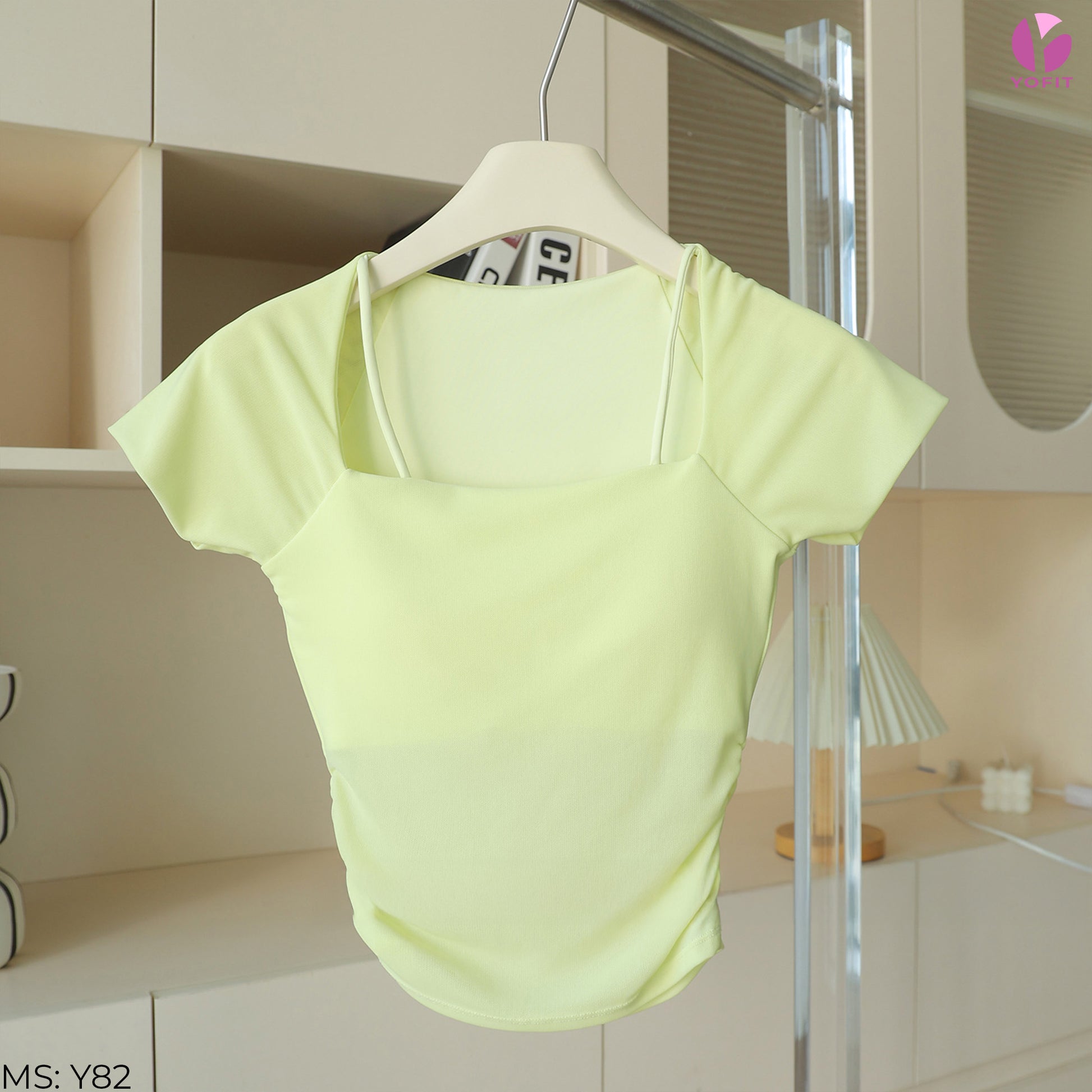 Áo cộc tay phối lưới Aura YOFIT Y82