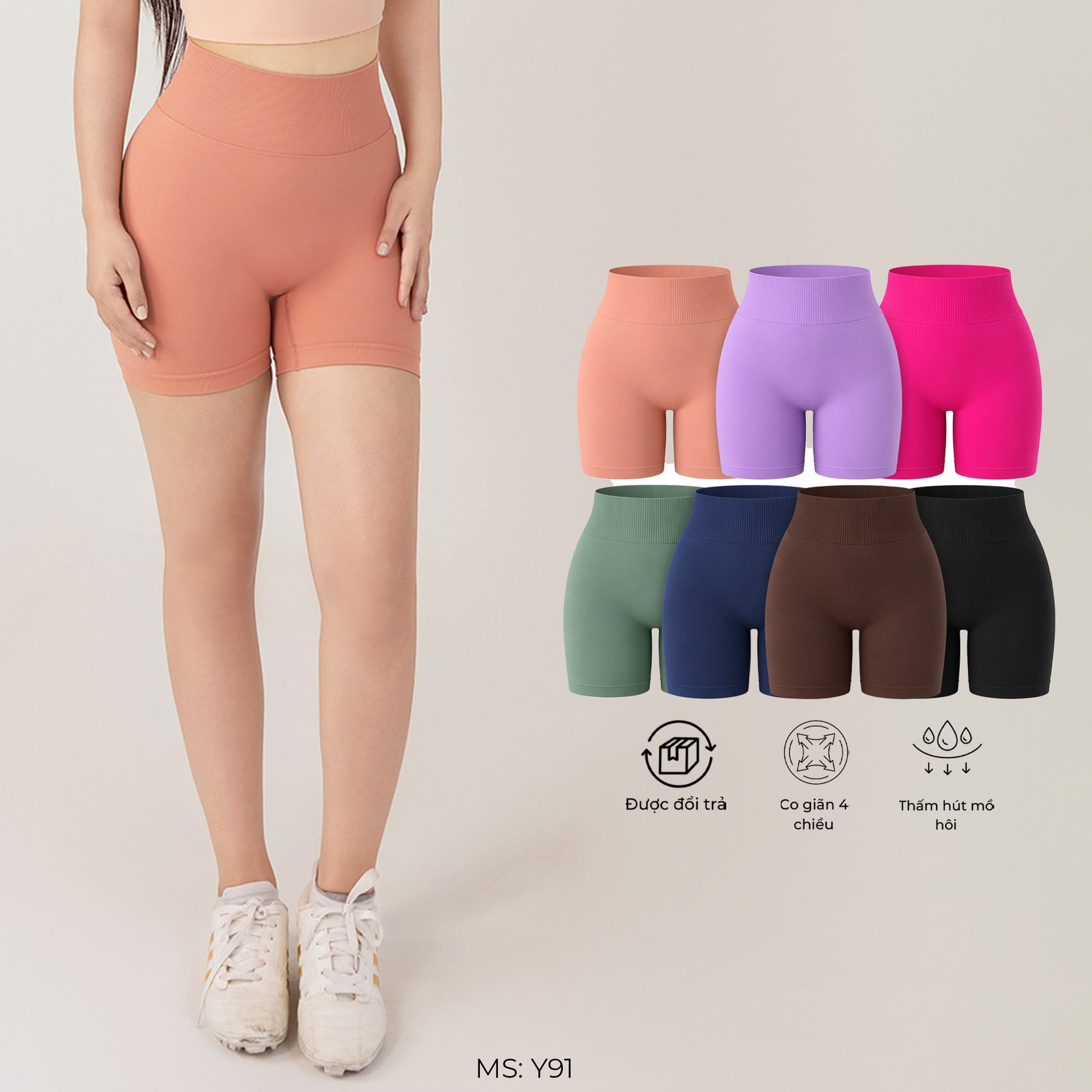 Quần tập đùi Peachy YOFIT Y91
