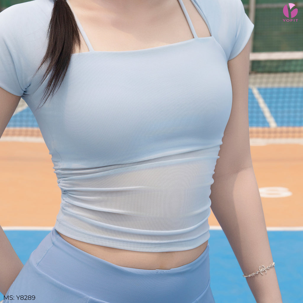 Set áo croptop váy SwingSet YOFIT Y8289