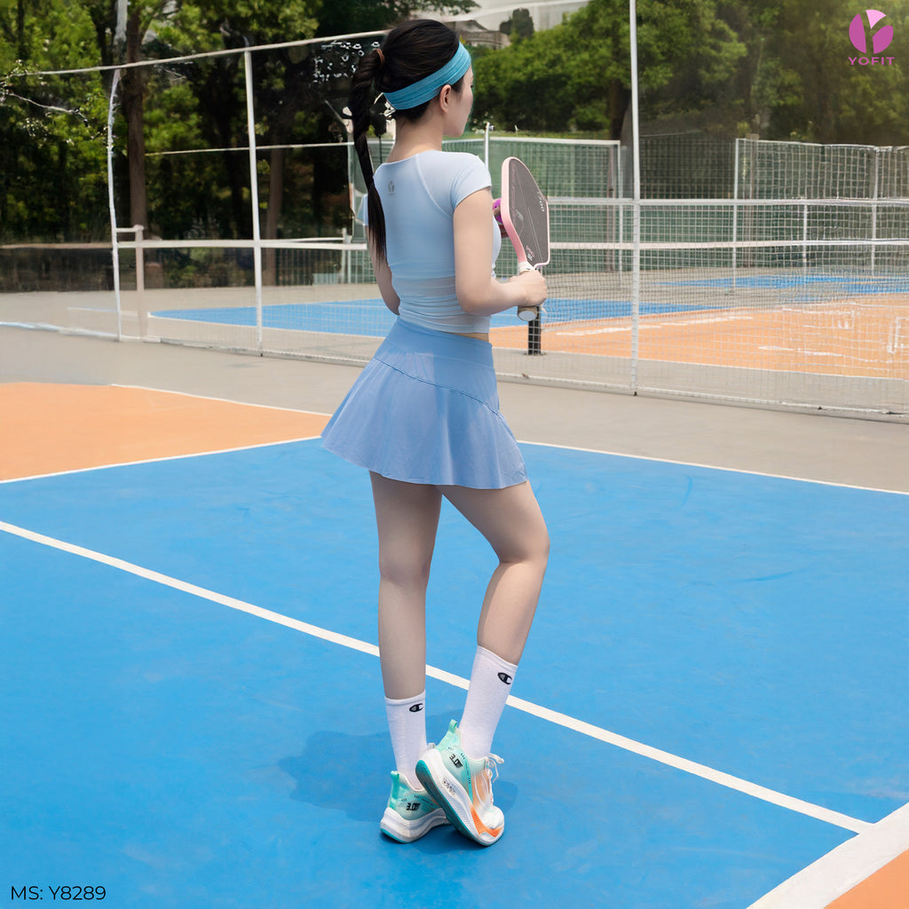 Set áo croptop váy SwingSet YOFIT Y8289